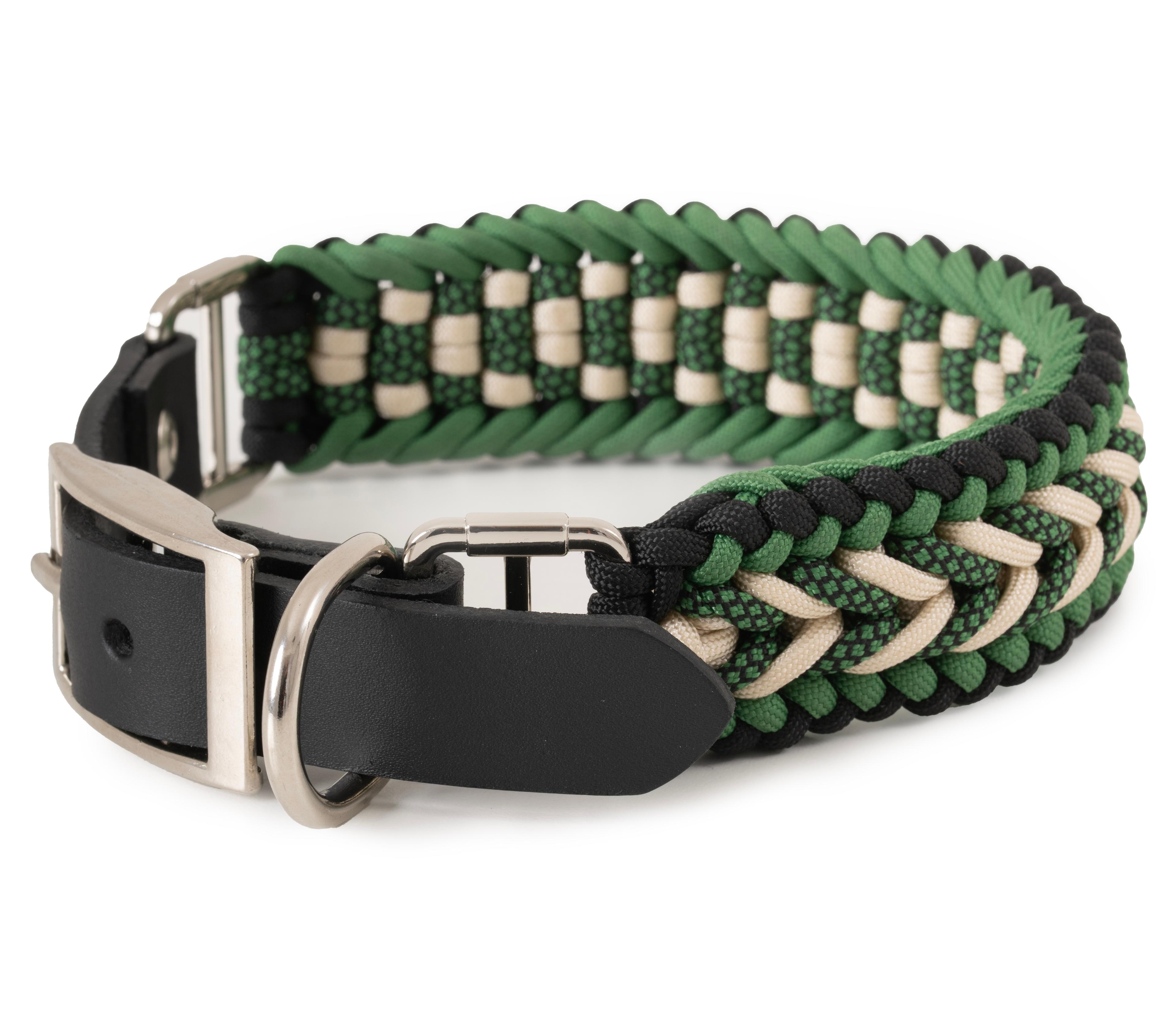 Orta / Büyük Irk Paracord & Deri Boyun Tasması 3