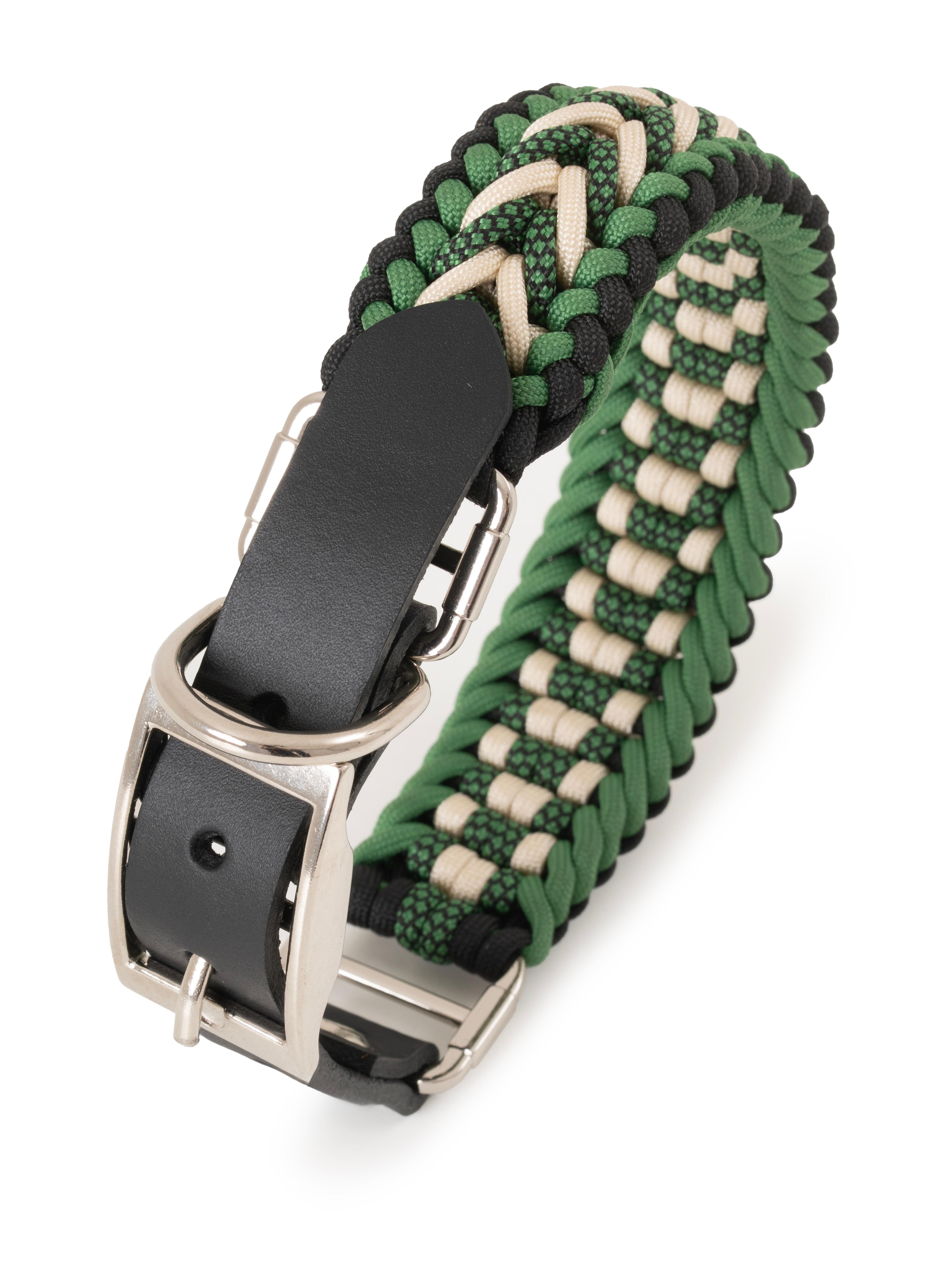 Orta / Büyük Irk Paracord & Deri Boyun Tasması 2