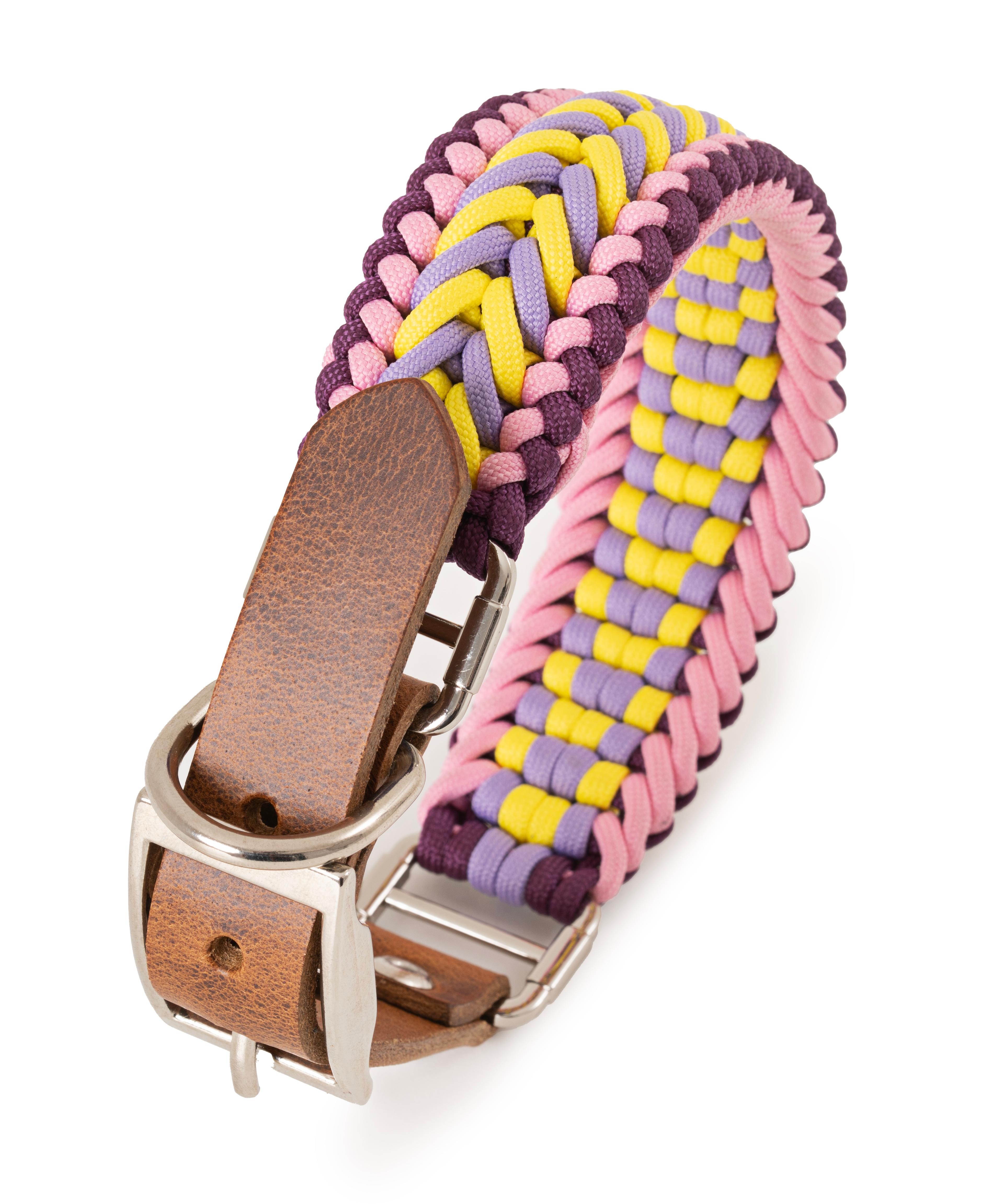 Orta / Büyük Irk Paracord & Deri Boyun Tasması 8