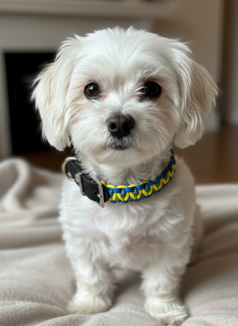 Küçük Irk Paracord & Deri Boyun Tasması