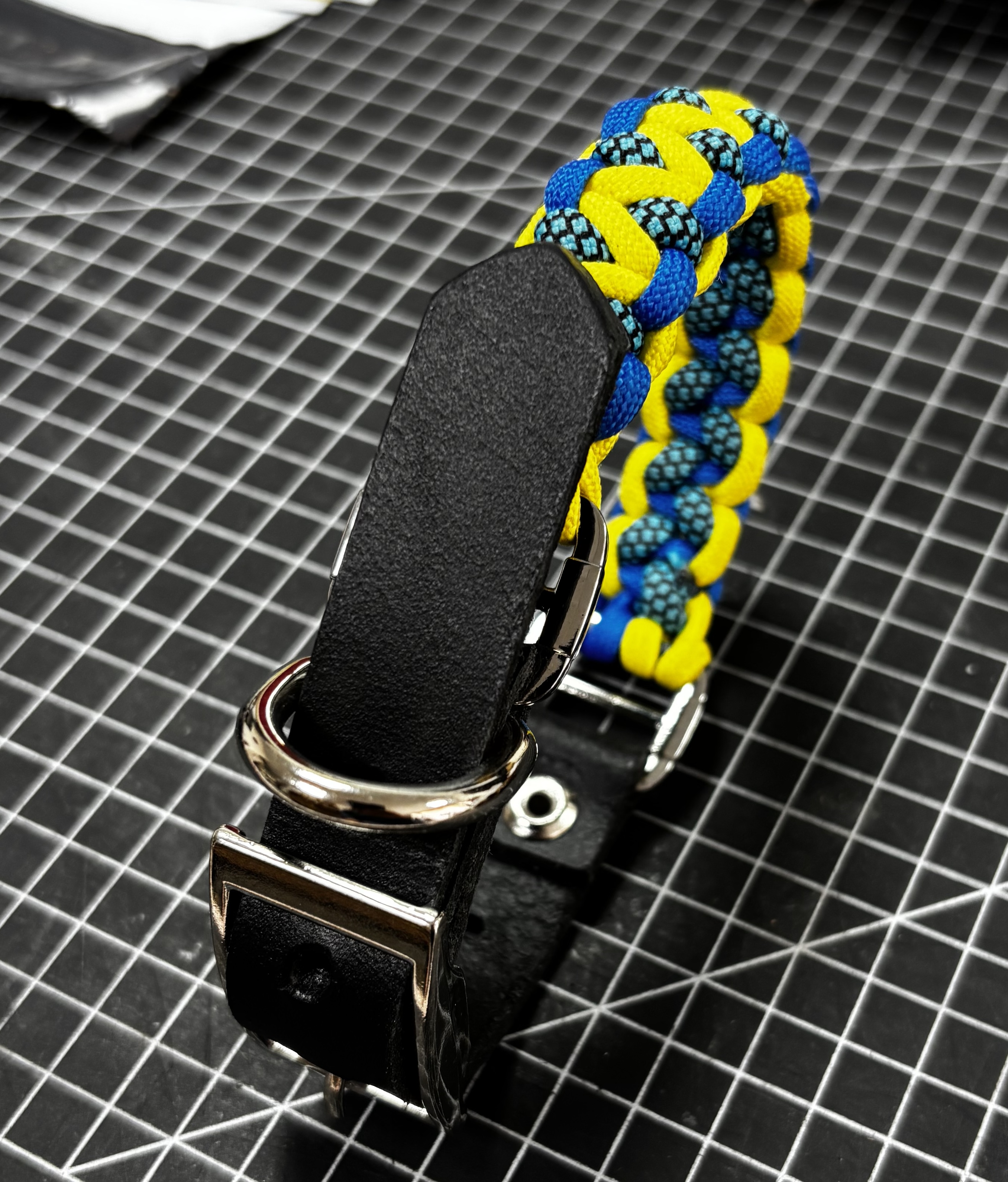 Küçük Irk Paracord & Deri Boyun Tasması 2